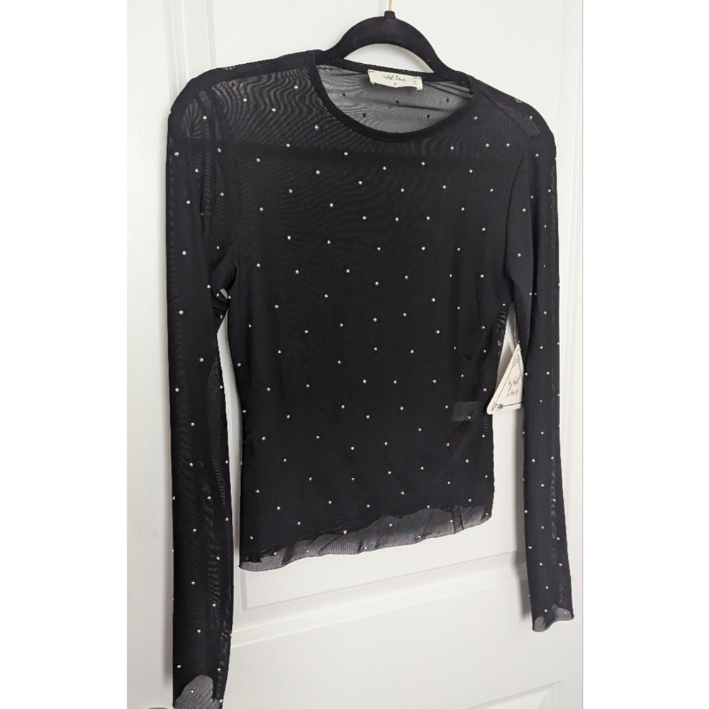 Nwot Wild Love Sheer Top